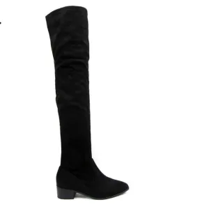 New in Box Elegant Faux Suede Knee-High Black Boots: Available in Various Sizes