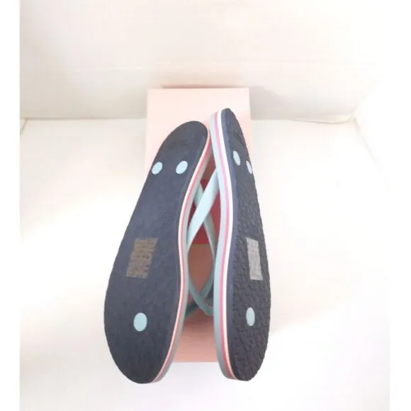 New! KATE SPADE Logo Floral Flyaway Flip Flop Thong Sandals Size 7 Spade Flower