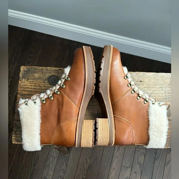 New Kork-Ease Winslet Brown Ambra/Fig Genuine Shearling Winter Hiker Boot, 8.5 M