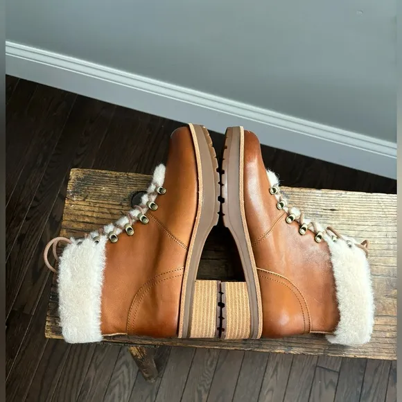 New Kork-Ease Winslet Brown Ambra/Fig Genuine Shearling Winter Hiker Boot, 8.5 M