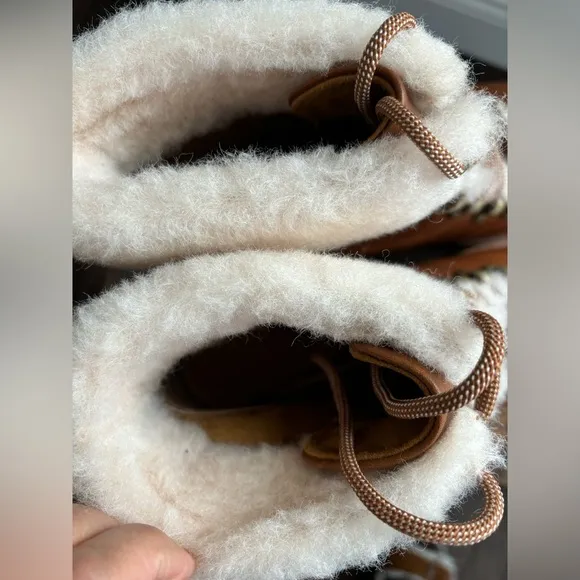 New Kork-Ease Winslet Brown Ambra/Fig Genuine Shearling Winter Hiker Boot, 8.5 M