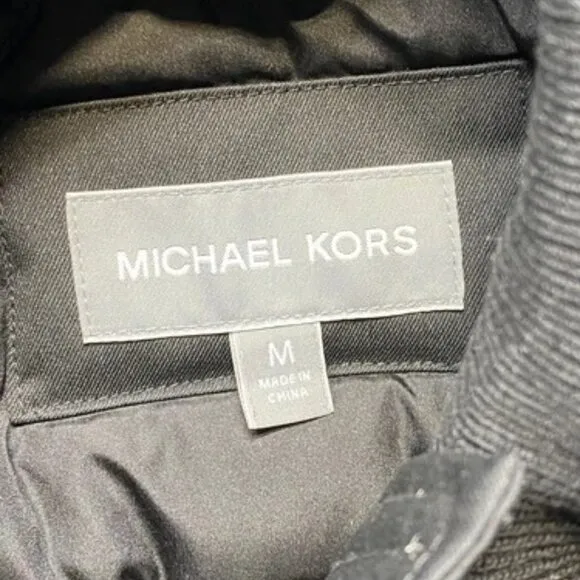 NEW MICHAEL KORS Mens Jacket Black Size M Melrose 2-In-1 Woven Parka Full Zip