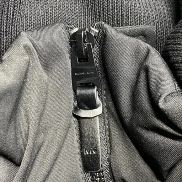 NEW MICHAEL KORS Mens Jacket Black Size M Melrose 2-In-1 Woven Parka Full Zip