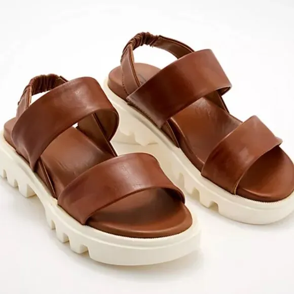 NEW MIZ MOOZ Made In Portugal Leather Paislee Sandals Brandy for women 252