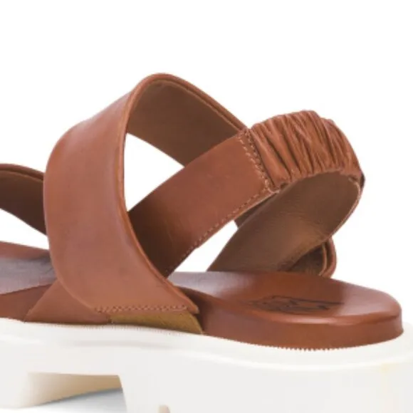 NEW MIZ MOOZ Made In Portugal Leather Paislee Sandals Brandy for women 252