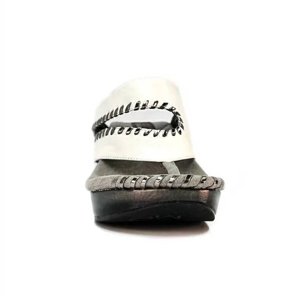 NEW MODZORI tita reversible sandal in white/black