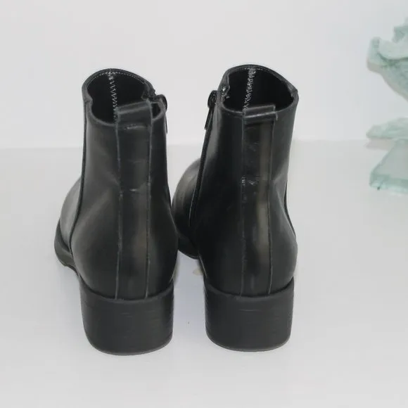 NEW Narf Genuine Leather Ankle Black Boots Womens Sz 37 / 6.5 made in Spain