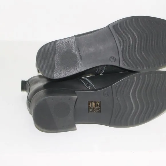 NEW Narf Genuine Leather Ankle Black Boots Womens Sz 37 / 6.5 made in Spain