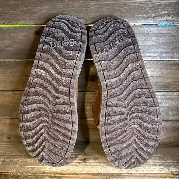 New NWOB Mens Born‎ Bermuda Brown Suede Comfort Flip Flops Sandals Size 11 M