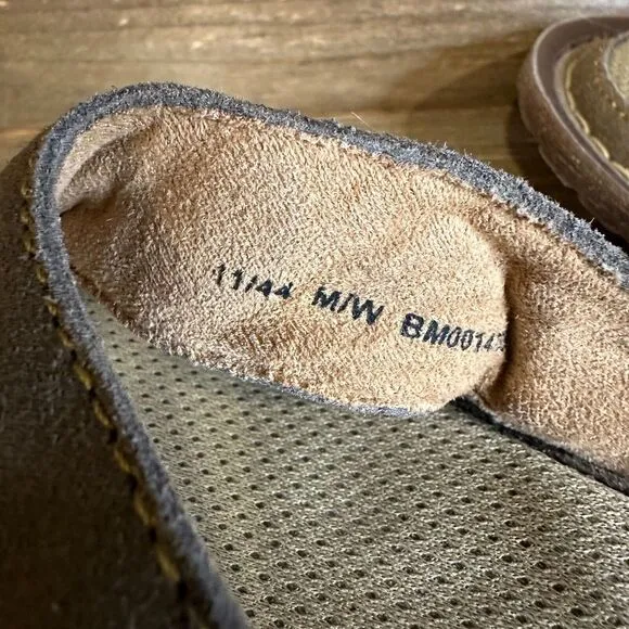 New NWOB Mens Born Bermuda Gray Suede Comfort Flip Flops Sandals Size 11‎ M