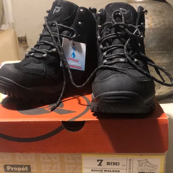 New PROPET Black Gray Waterproof Walker Boots