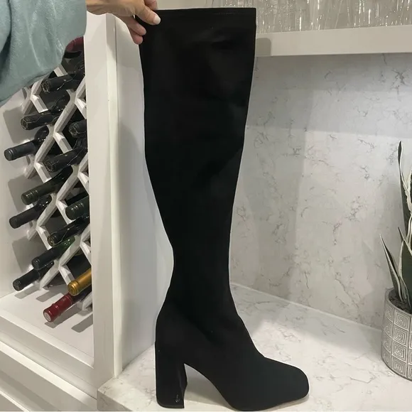 New! Sam Edelman Cosette Over-The-Knee Boots Black Sz 10.5 $225