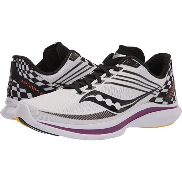New SAUCONY Kinvara 12 Women's Size 11 Running Shoes Reverie Black White