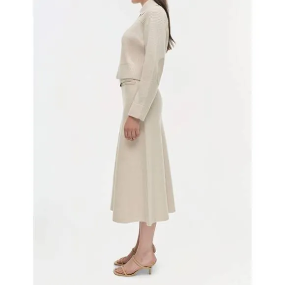NEW SIMKHAI kellie sweater in cream multi