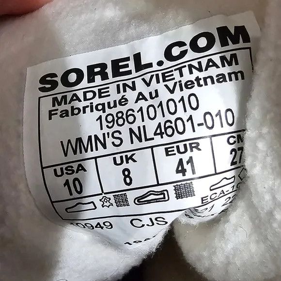 NEW Sorel Explorer II Joan Cozy Boot White/Black Sea Salt Size Women's 10