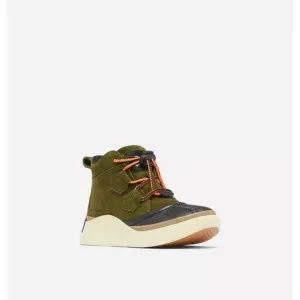 NEW SOREL kid's out n about iv boots in utility green / black