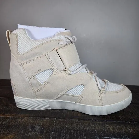 NEW Sorel Out 'N About Sport Wedge Womens Size 8.5 Waterproof Boots Chalk Nova