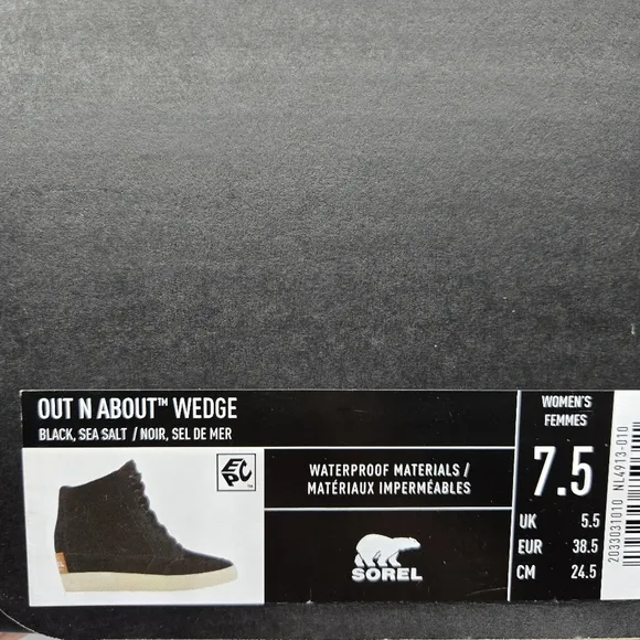 New SOREL Out N About Wedge Sneaker Women's Shoes Size 7.5