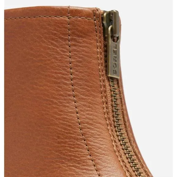 NEW SOREL women's joan now zip boot in velvet tan / gum 2