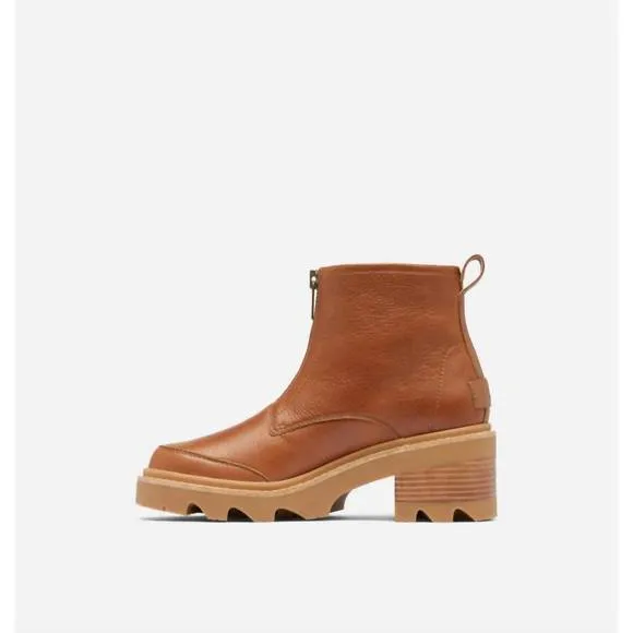 NEW SOREL women's joan now zip boot in velvet tan / gum 2