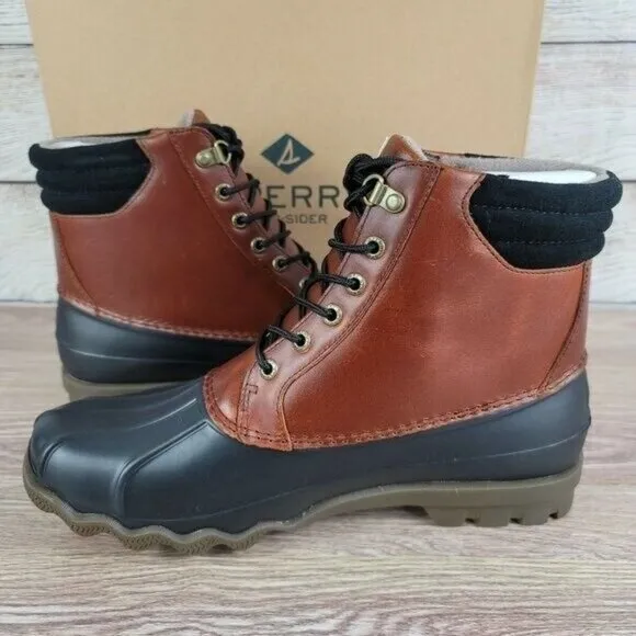 NEW Sperry Avenue Waterproof Duck Boots‎ Men's Size 9 Rain Thermal Winter Fleece