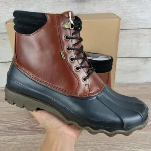 NEW Sperry Avenue Waterproof Duck Boots‎ Men's Size 9 Rain Thermal Winter Fleece