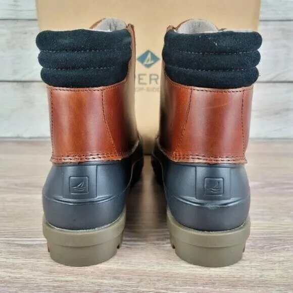 NEW Sperry Avenue Waterproof Duck Boots‎ Men's Size 9 Rain Thermal Winter Fleece