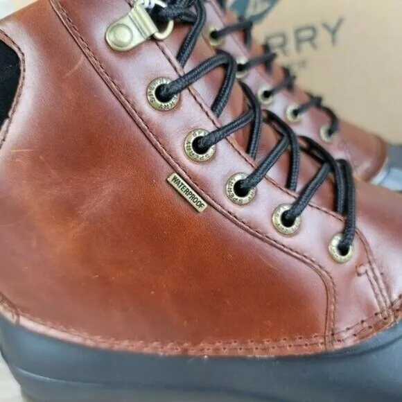NEW Sperry Avenue Waterproof Duck Boots‎ Men's Size 9 Rain Thermal Winter Fleece