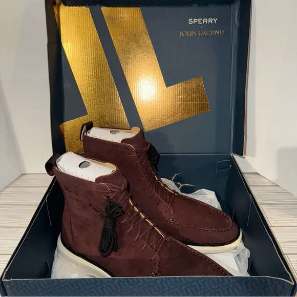 NEW Sperry X John Legend Commodore Boot Men’s Fashion Boot Sz 9.5 Oxblood