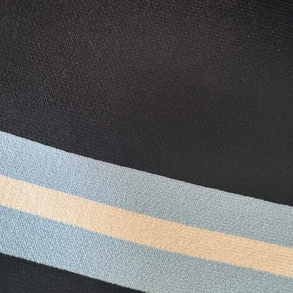 💙New TANYA TAYLOR Rivka Knit Skirt small black blue white striped stretchy