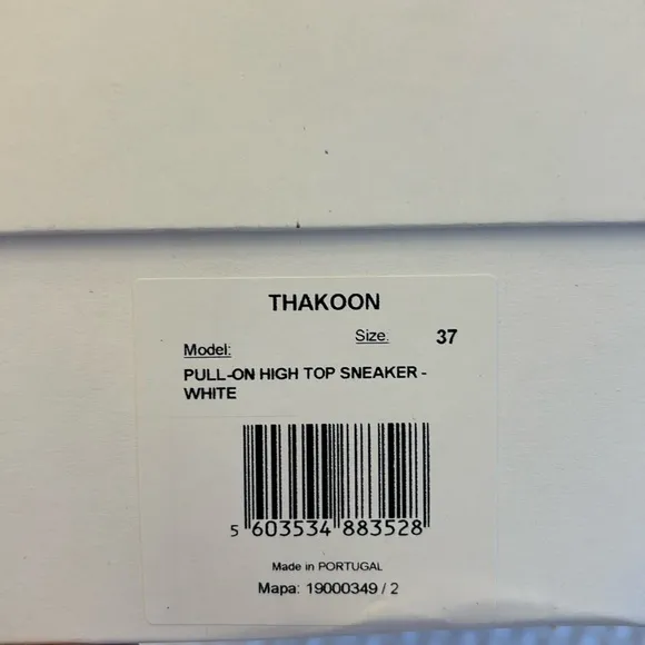 NEW! THAKOON 37/7 White Pull-On High Top Designer Sneakers Athletic Casual Shoes