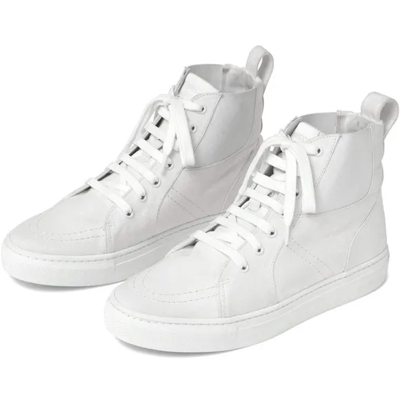 NEW! THAKOON 37/7 White Pull-On High Top Designer Sneakers Athletic Casual Shoes