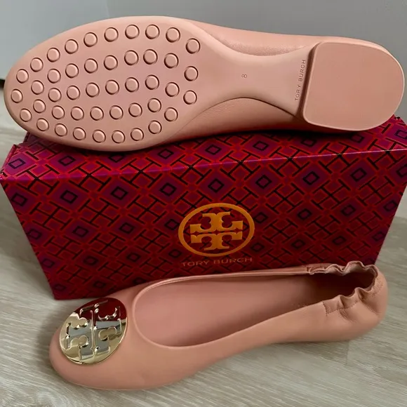 New Tory Birch Claire leather ballet flat shoes size 8