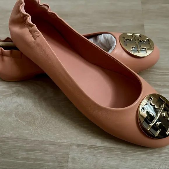 New Tory Birch Claire leather ballet flat shoes size 8