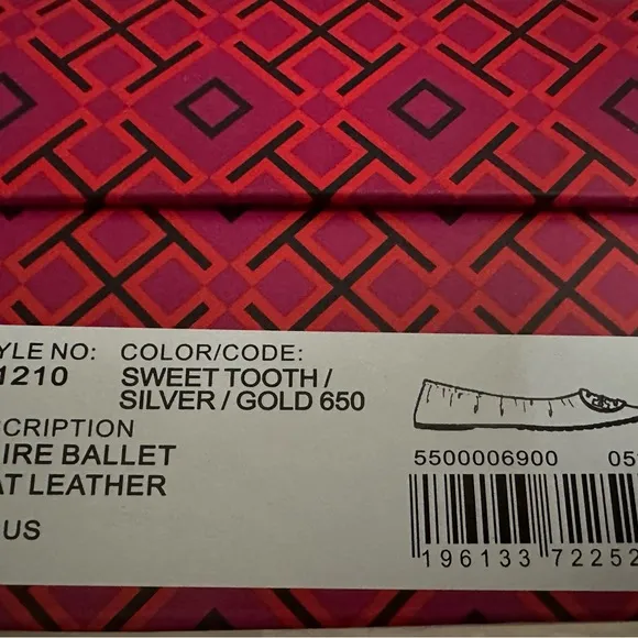 New Tory Birch Claire leather ballet flat shoes size 8