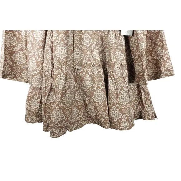 New Tuckernuck Hyacinth House Moss Printed Floral Mini Dress Cotton XS 1459-ZZ