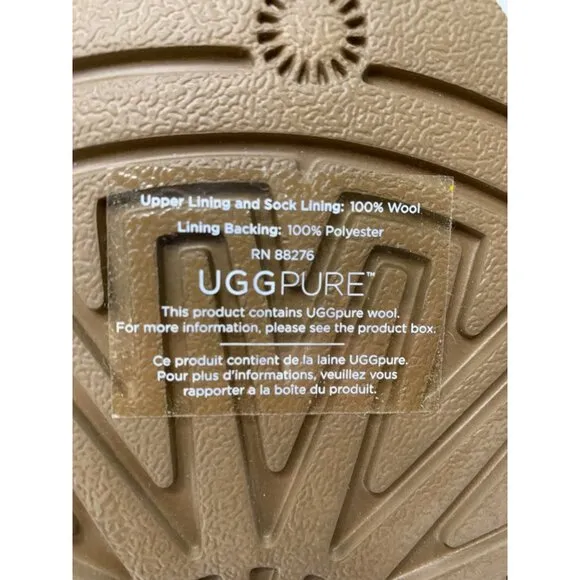New UGG Australia Sz 5 Womens Layrnn Charm Tassle Boots Chestnut Suede &amp; Wool
