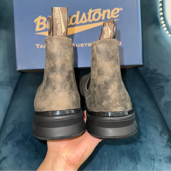 New US Size 9 Blundstone Elastic Sided Chelsea Boots Rustic Brown #2144
