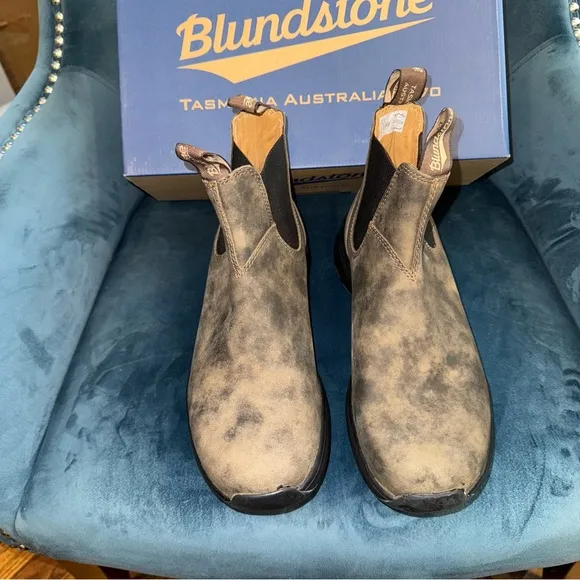 New US Size 9 Blundstone Elastic Sided Chelsea Boots Rustic Brown #2144