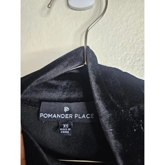 New without tags Pomander Place Tuckernut Black Velvet Mottershead Dress SZ XS