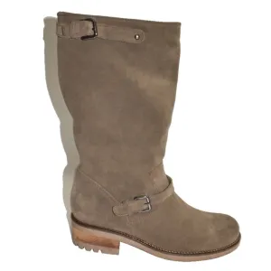 New Womens La Canadienne Collen Waterproof Taupe Suede Lug Boots Size 7.5 M