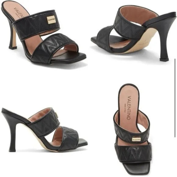 NEW🚨Valentino by Mario Valentino Jackie Slide Sandals, Black Sz. 8