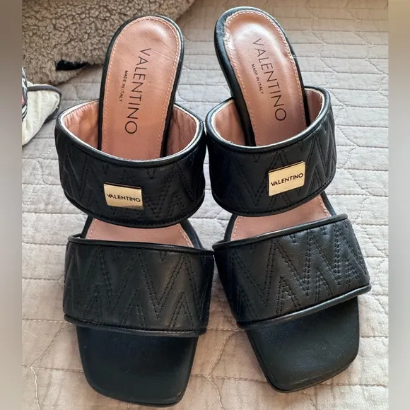 NEW🚨Valentino by Mario Valentino Jackie Slide Sandals, Black Sz. 8