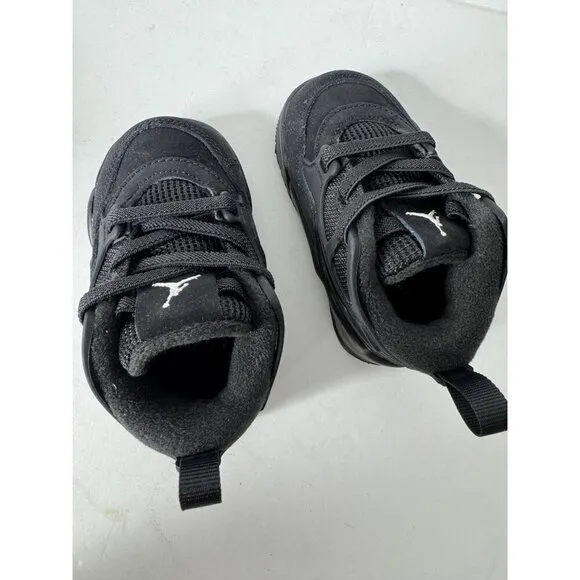 NIB Air Jordan 4 RM Baby Toddler Shoes Sneakers Black White Size 4C