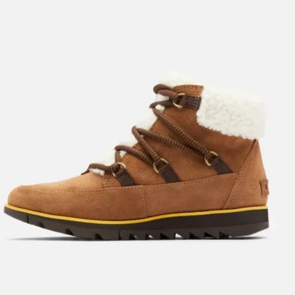 NIB HARLOW™ LACE COZY BOOTS | Brown fur sherpa Size 7.5