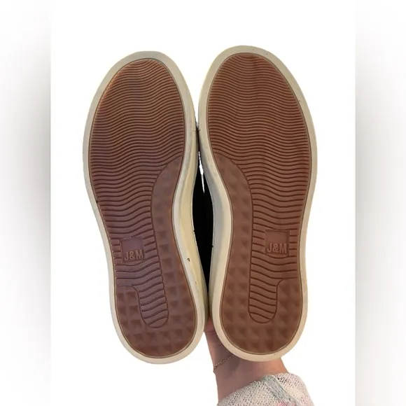 NIB Johnston &amp; Murphy Big Kid McGuffey Slip On Shoes in Dark Gray Camo Suede