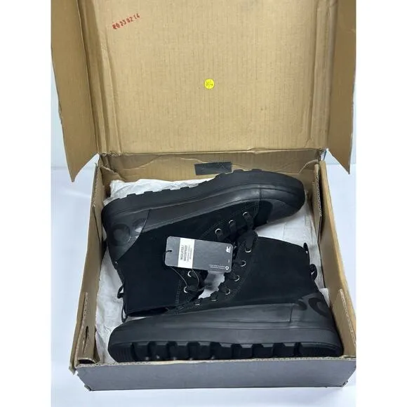 NIB Men's Shoes Sorel CHEYANNE METRO II Waterproof Sneaker Boots Size 8 BLACK