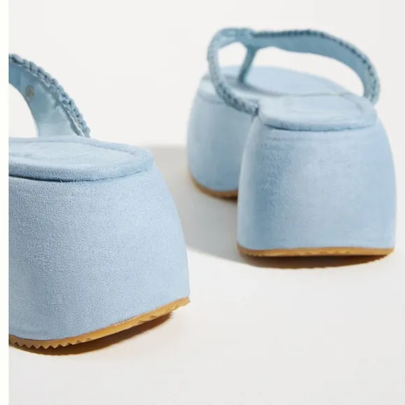 NIB Mou Chunky Flip Flop Platform Sandals Sky Blue Womens sz EU 38 / US 7, 7.5