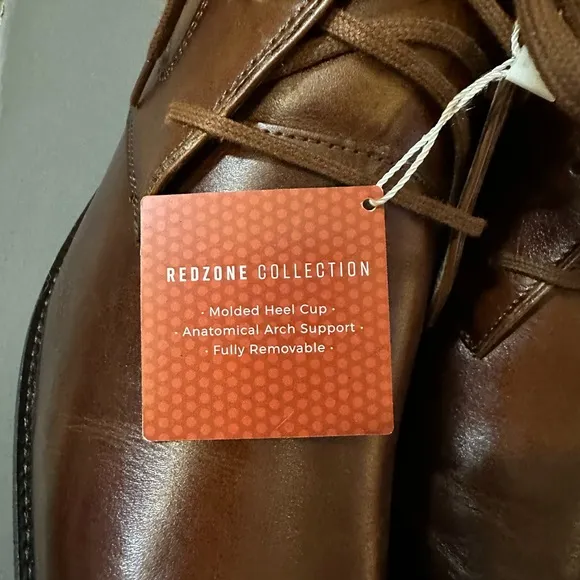 NIB Stacy Adams Brown Leather Men's Ankle Boots