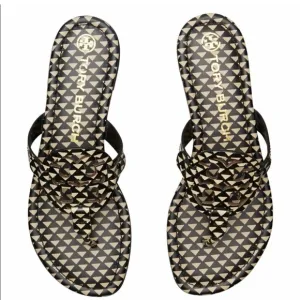 NIB Tory Burch Miller Sandal Flip-Flop Thong, Triangle Geo Size 5.5